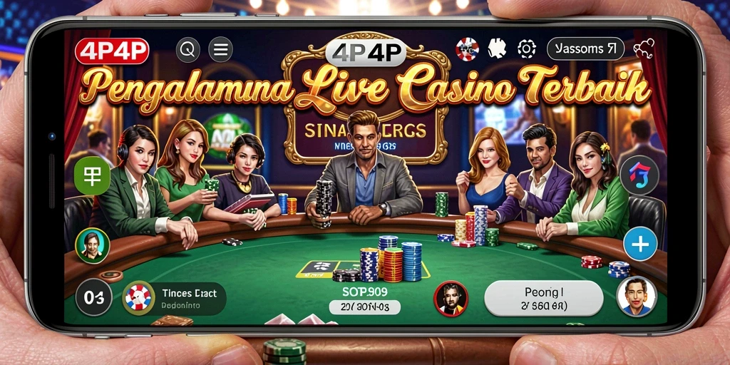 Tampilan gameplay Live Casino yang mendebarkan di 4P4P.