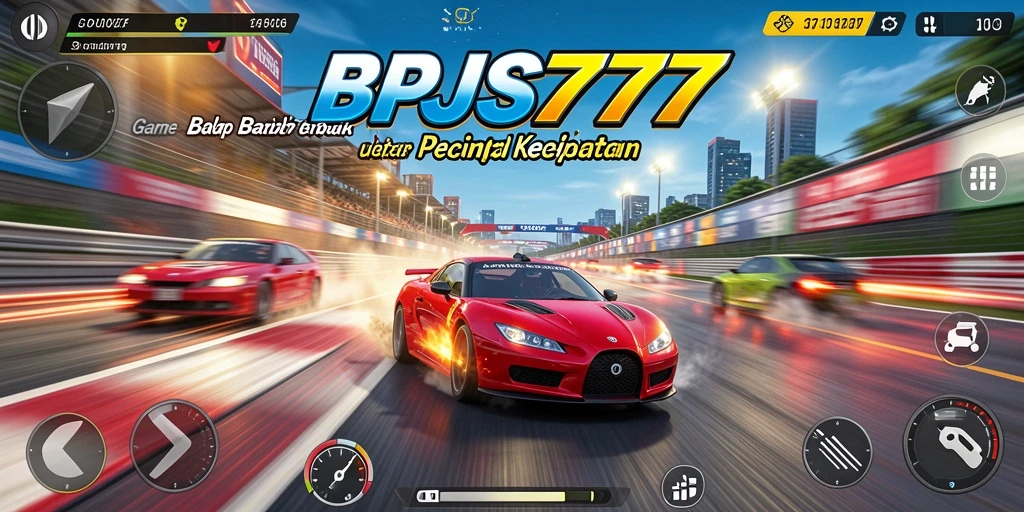 Tampak layar menampilkan balapan seru dengan grafik memukau di BPJS777.