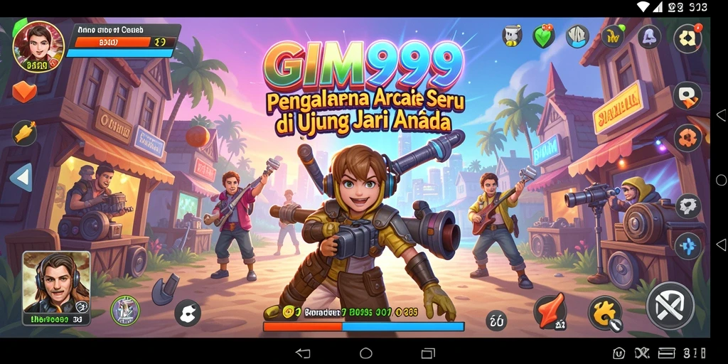 Tangkapan layar GIM999 menampilkan aksi seru dalam permainan Arcade.