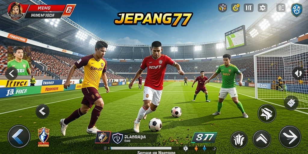 Tampilan gameplay seru di JEPANG77 dengan aksi olahraga yang menegangkan.