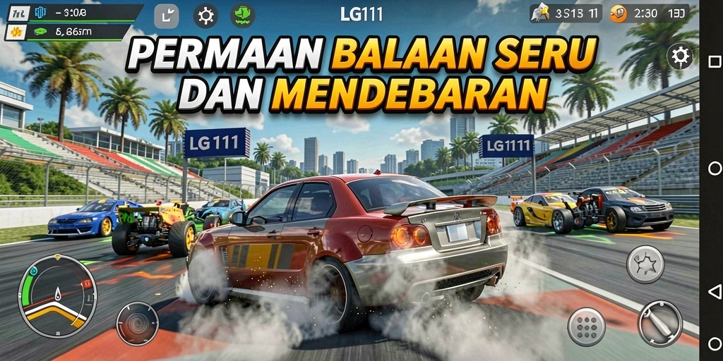 Gameplay Racing LG111 yang seru dan menegangkan.