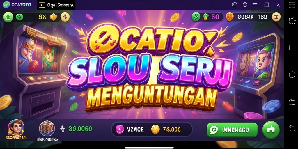 Gameplay seru OCATOTO dengan tema slot yang menarik.