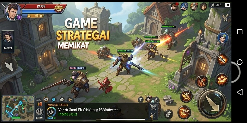 Gameplay dinamis dan menarik di RAP89 saat bertempur.