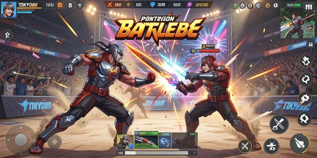 Gameplay intens TOKYO88 dalam pertarungan Battle Royale.